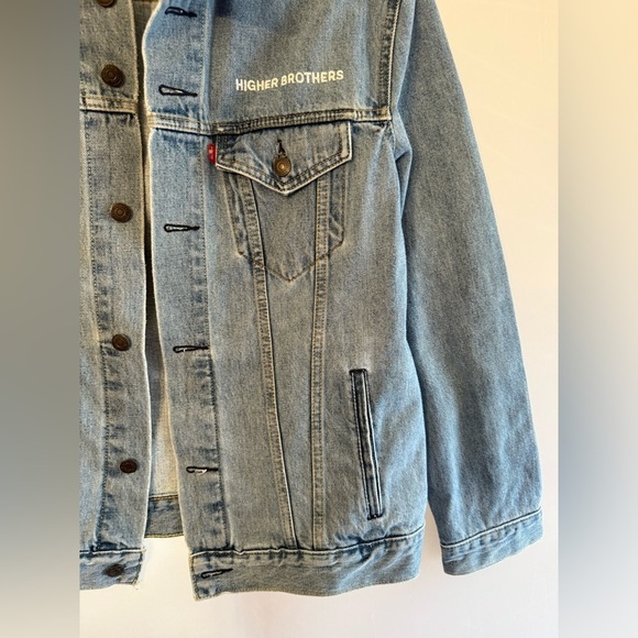 LEVI’S HIGHER BROTHERS 88RISING RAP HIP HOP TRUCKER DENIM JEAN JACKET LARGE - Picture 5 of 9